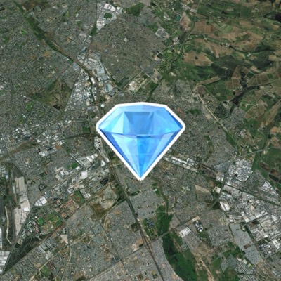 A blue gem on satellite terrain of Cape Town