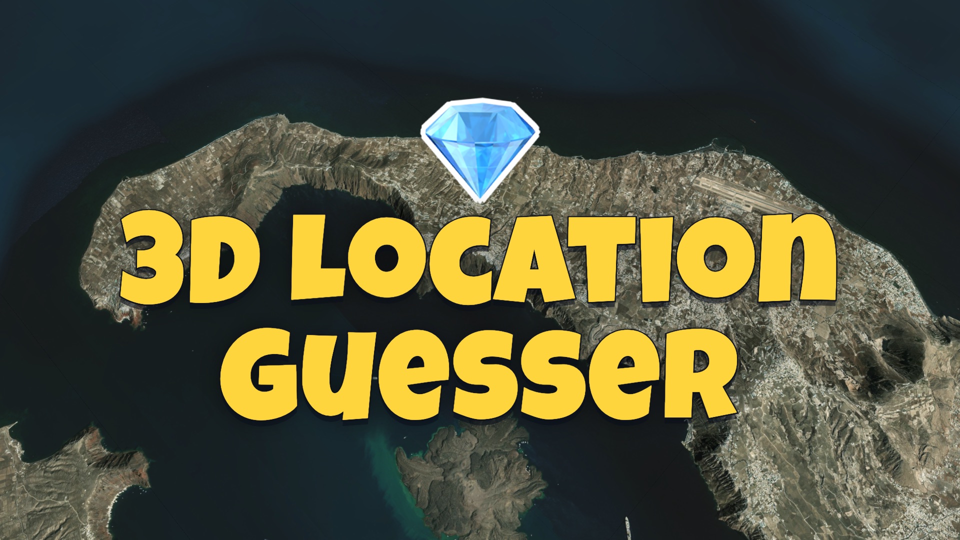 3D terrain of Santorini in World Explorer